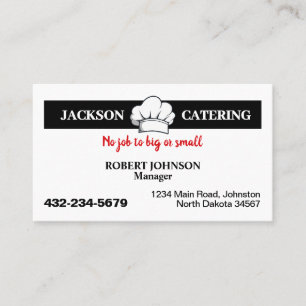 Professional Catering Service Business Card
