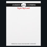 Professional Catering Service Letterhead<br><div class="desc">Catering service letterhead with your personalized text,  change the text yourself when ordering,  keep the existing graphic or replace with your own logo</div>