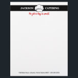 Professional Catering Service Letterhead<br><div class="desc">Catering service letterhead with your personalized text,  change the text yourself when ordering,  keep the existing graphic or replace with your own logo</div>