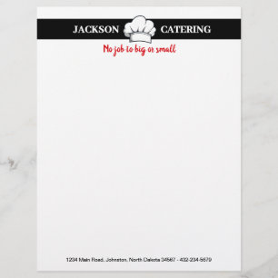 Professional Catering Service Letterhead