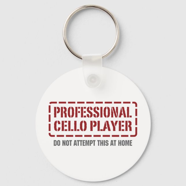 Professional Cello Player Keychain (Front)