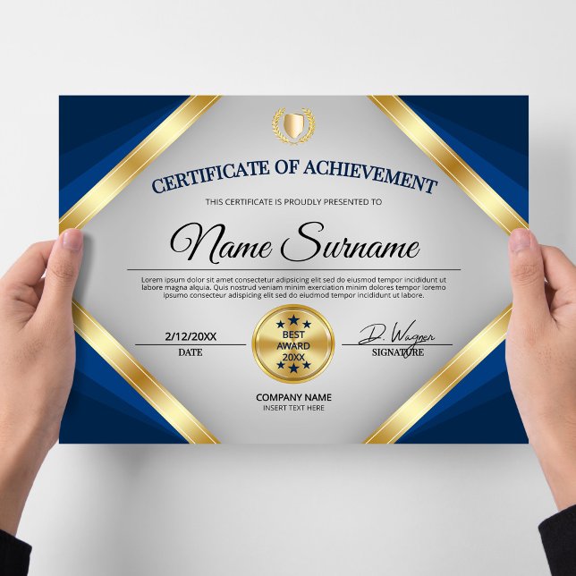Professional Certificate Award of Achievement (Creator Uploaded)