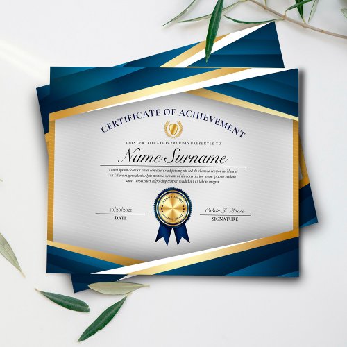 Professional Certificate of Achievement Award