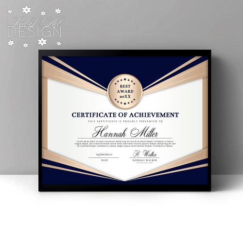 Professional Certificate of Achievement Award