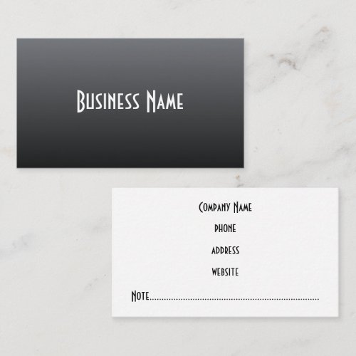 Professional Charcoal Business Card