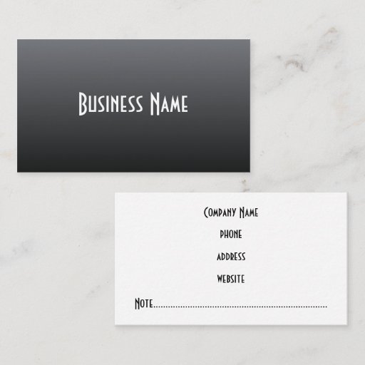 Customizable Professional Charcoal Business Card