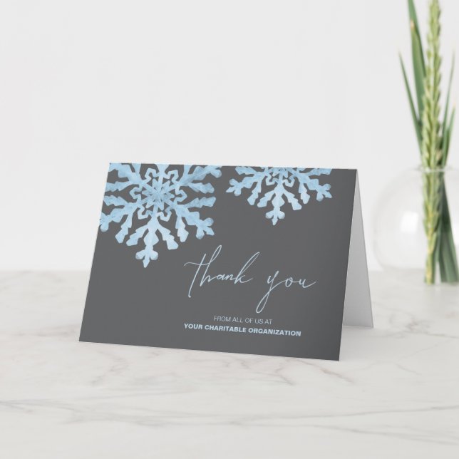 Professional Charitable Thank You Folded Card (Front)