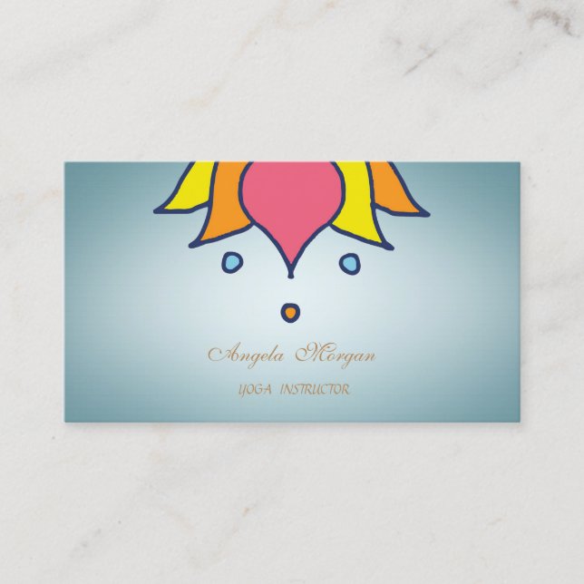 Professional Charming Professional Lotus Flower Business Card (Front)