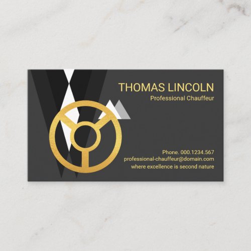 Professional Chauffeur Driving Suit Business Card