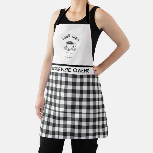 Professional Checkerboard Custom Logo Apron (Insitu)