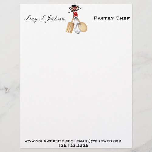 Professional Chef  Baker Letterhead Template