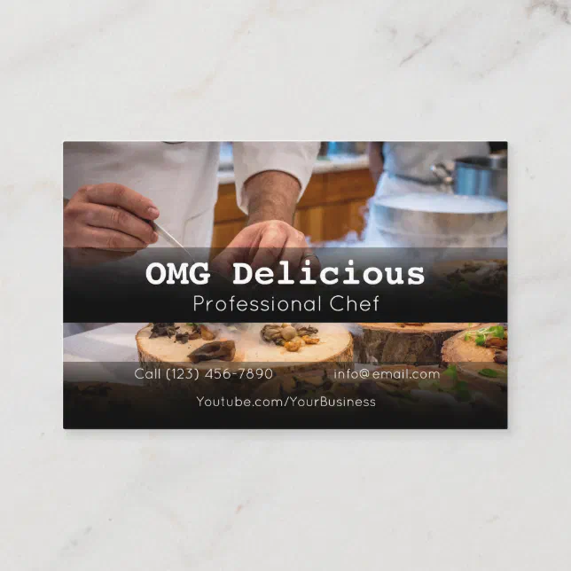 Professional Chef Cook Food Cooking Restaurant Business Card | Zazzle