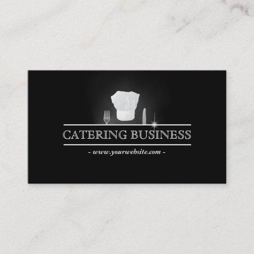 Professional Chef Hat Catering Business Cards