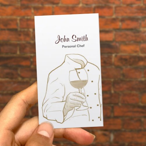 Professional Chef  Wine  Business Card