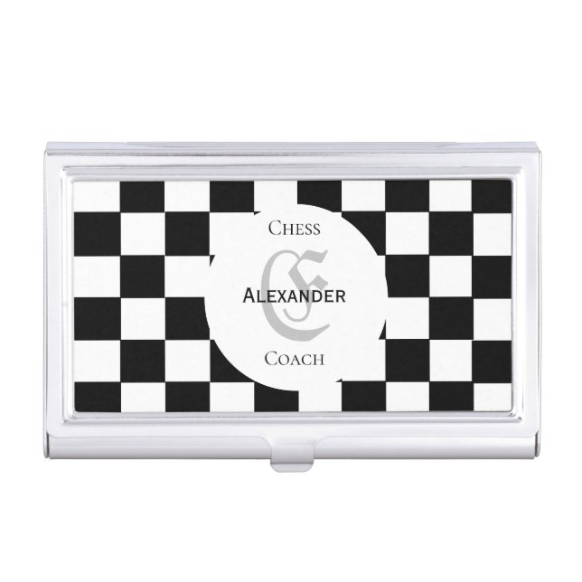 Professional Chess Coach  Business Card Case (Front)