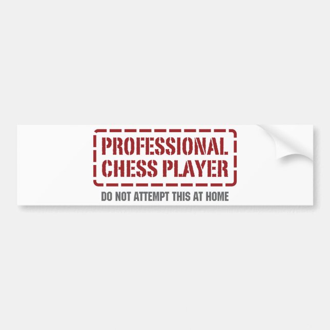 Professional Chess Player Bumper Sticker (Front)
