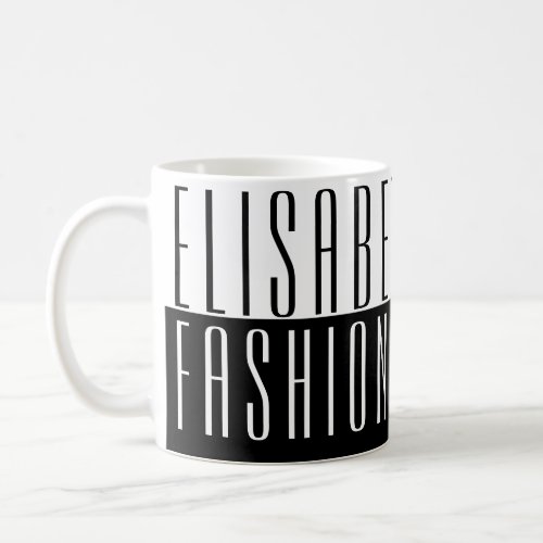 professional chic black  white fashion designer coffee mug