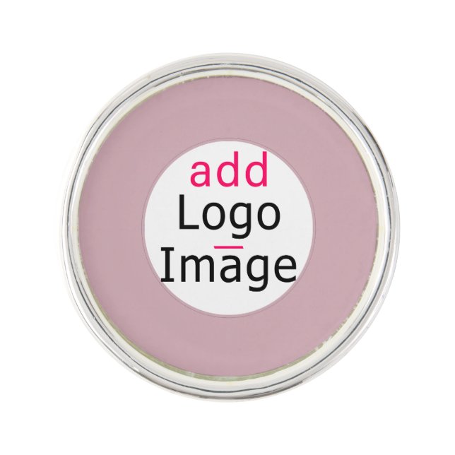 Professional Chic Custom Business Dusty Rose Pink Lapel Pin (Front)