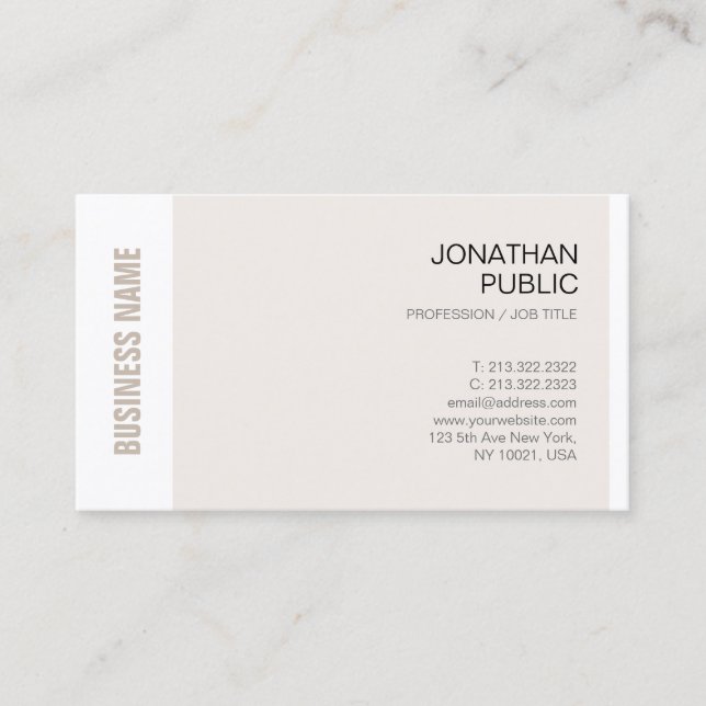 Professional Chic Design Stylish Company Luxe Business Card (Front)