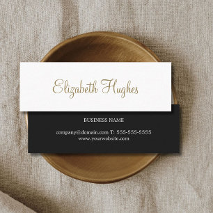 Professional Chic Elegant Minimalist Consultant Mini Business Card