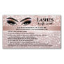 Professional chic glittery lashes after care business card magnet
