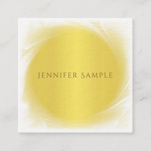 Professional Chic Gold Look Creative Design Luxury Square Business Card