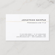 Professional Chic Gold Striped Simple Plain Luxury Business Card at Zazzle
