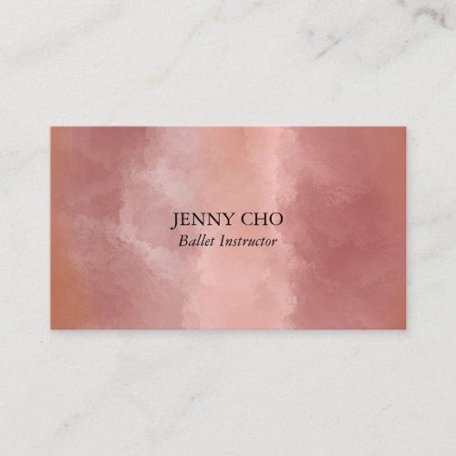 Professional Chic Minimalist Watercolor Paintbrush Business Card