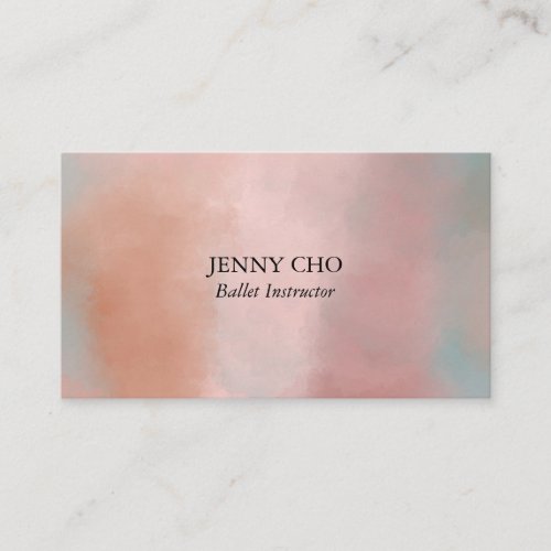 Professional Chic Minimalist Watercolor Paintbrush Business Card