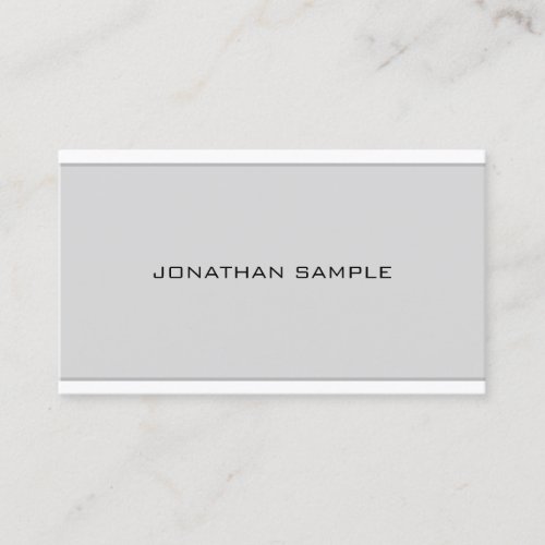Professional Chic Modern Minimalist Grey Sleek Business Card
