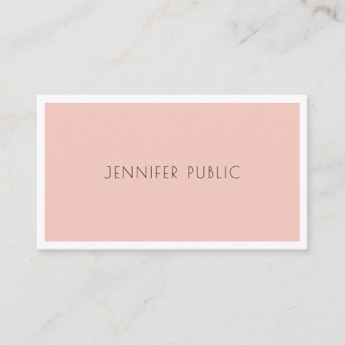 Professional Chic Simple Modern Minimalist Plain Business Card