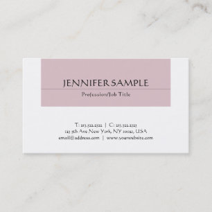 Professional Chic Sleek Design Modern Luxury Plain Business Card
