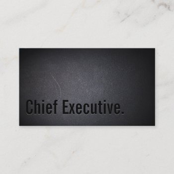 Professional Chief Executive Dark Business Card by cardfactory at Zazzle