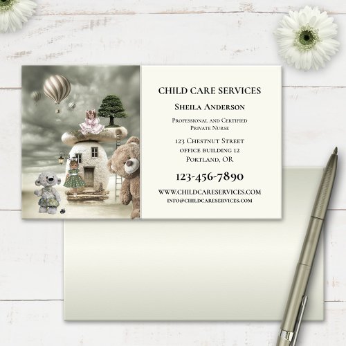 Professional Child Care Custom Photo Business Card