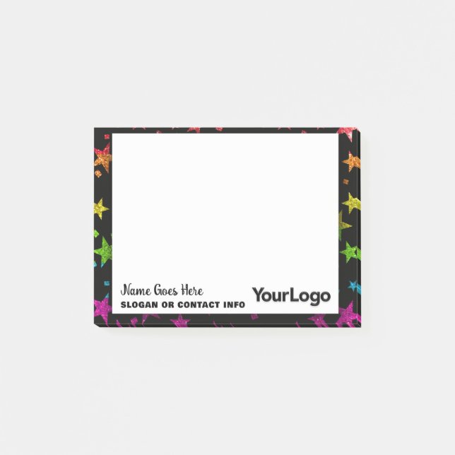 Professional Childcare Education Rainbow Glitter  Post-it Notes (Front)