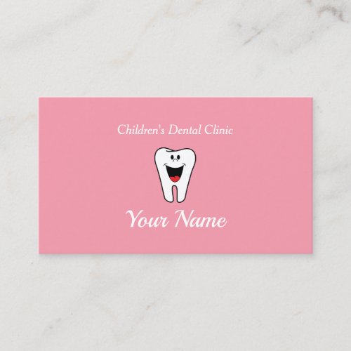 Professional Childrens Dental Professional Purple Business Card