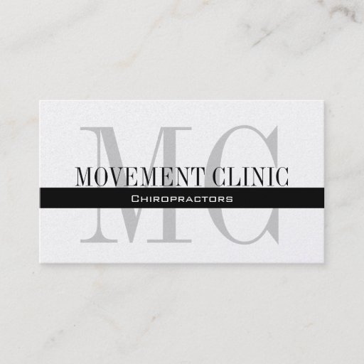 Customizable Professional Chiropractic Business Card Gold