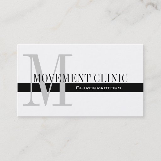 Customizable Professional Chiropractic Business Cards Black