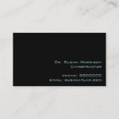 Professional Chiropractic Business Cards Blue (Back)