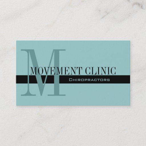 Customizable Professional Chiropractic Business Cards Blue
