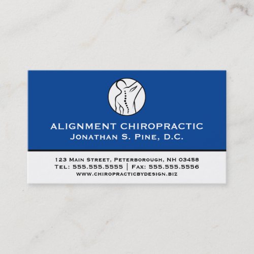 Professional Chiropractic Multiple Appointment Business Card