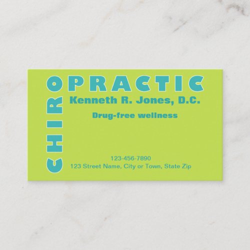 Professional Chiropractic Typographic Appointment