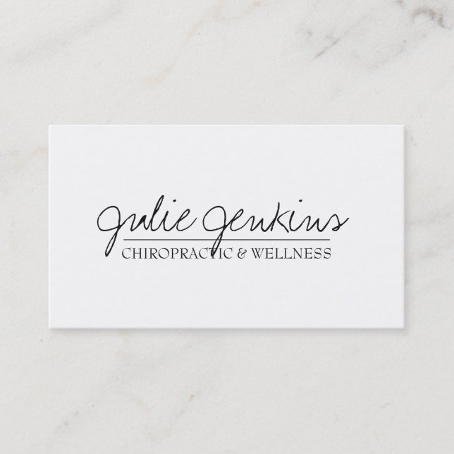 Professional CHIROPRACTIC & WELLNESS Business Card (Front)