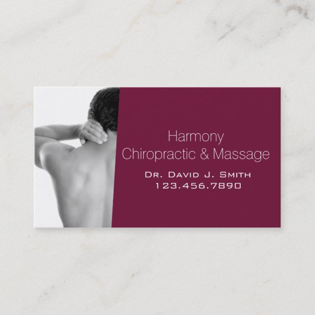 Professional Chiropractor Chiropractic Health Business Card (Front)