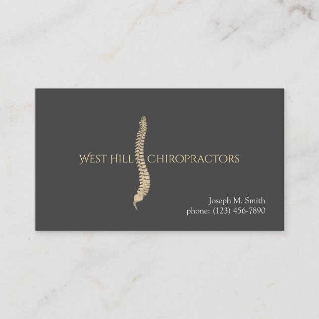 Professional Chiropractor Health Business Card (Front)