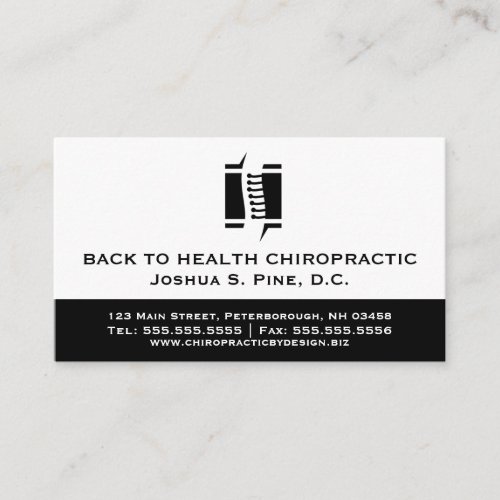 Professional Chiropractor Multiple Appointment Bus Business Card