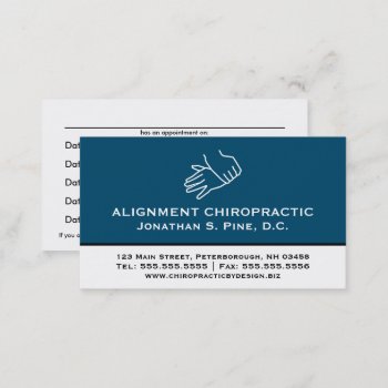 Professional Chiropractor Multiple Appointment Business Card by chiropracticbydesign at Zazzle
