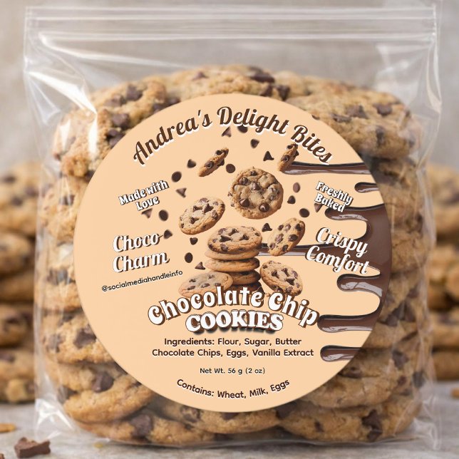 Professional Chocolate Chip Cookies Custom Label (Creator Uploaded)