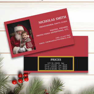 Professional Christmas Santa Claus Belt Photo Business Card