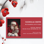 Professional Christmas Santa Claus Photo Business Card